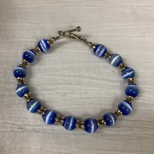 90’s Sterling Silver beaded bracelet